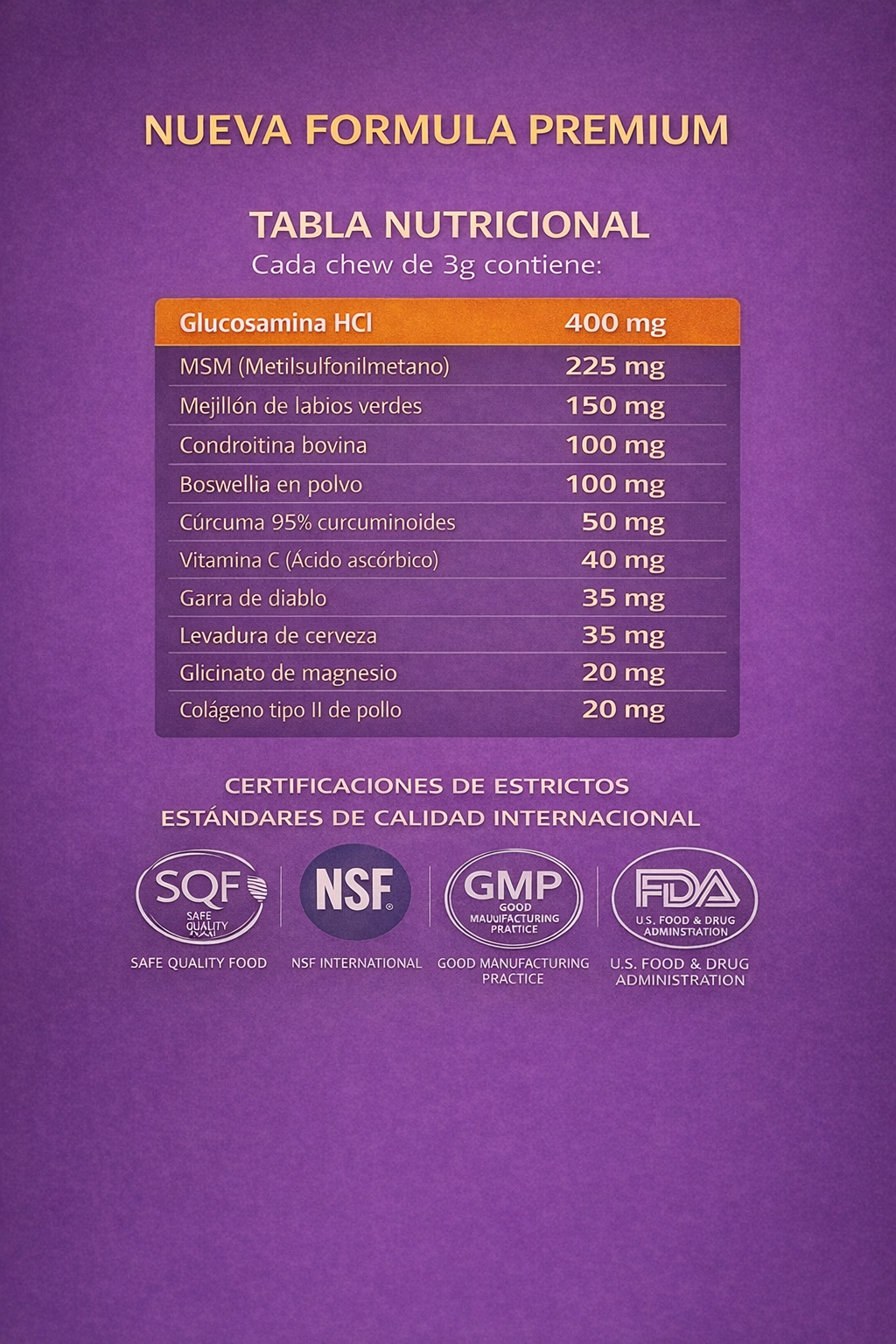 Dog Performance - Suplemento para articulaciones, desgaste progresivo y soporte articular
